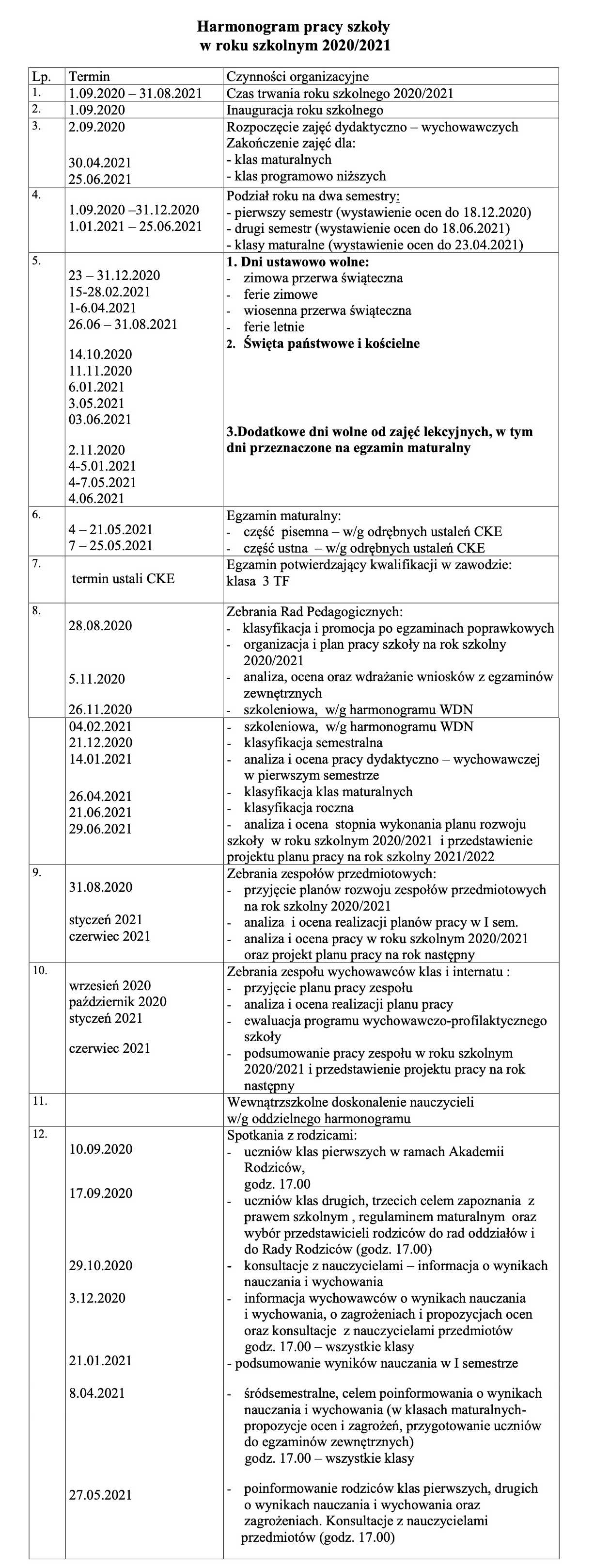 Http Zsps Torun Pl Plan Nauczyciele Kalendarium - ZSPS i VIII LO w Toruniu